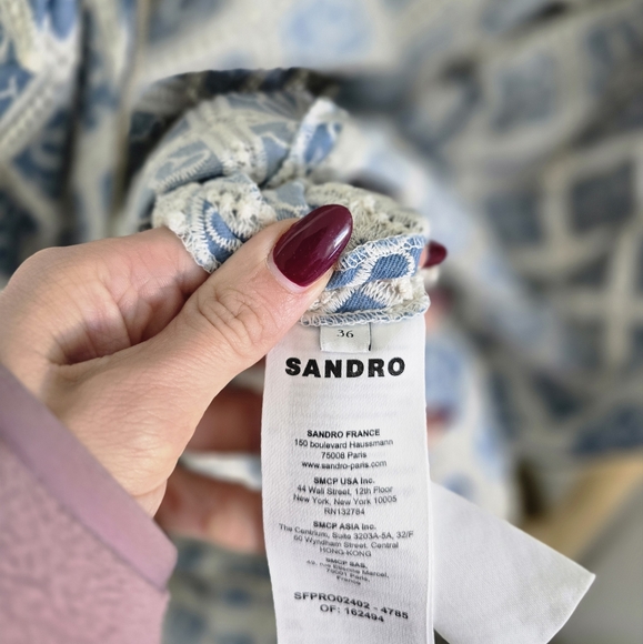 Blue and White Patterned Dress - Picture 5 of 7